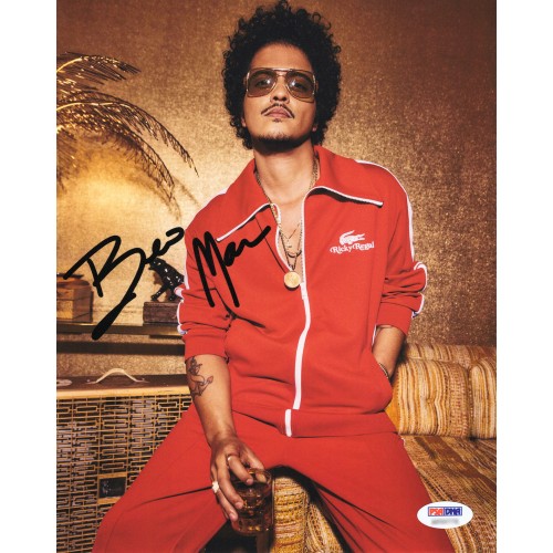 Bruno Mars ブルーノ・マーズ 直筆サイン写真PSA認証