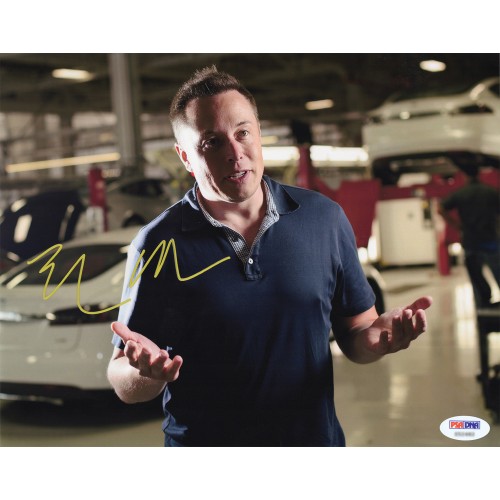 Elon Musk イーロン・マスク 直筆サイン写真PSA認証