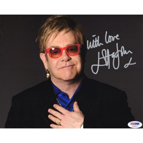 Elton John エルトン・ジョン 直筆サイン写真 PSA認証