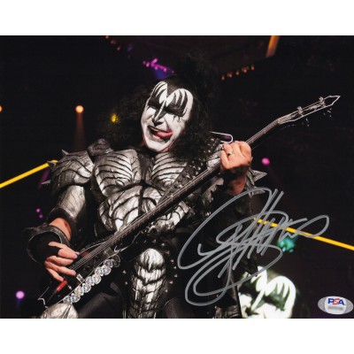 Gene Simmons ジーン・シモンズ 直筆サイン写真 PSA認証