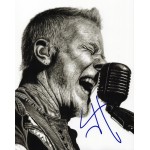 James Alan Hetfield ジェイムズ・ヘットフィールド Metallica メタリカ メタルバンドです 直筆サイン入り写真認証COA付