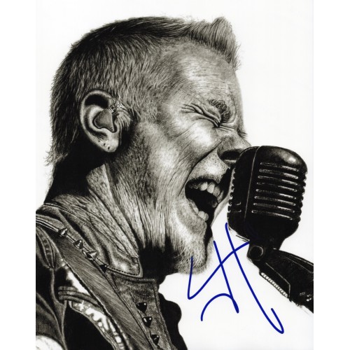 James Alan Hetfield ジェイムズ・ヘットフィールド Metallica メタリカ メタルバンドです 直筆サイン入り写真認証COA付