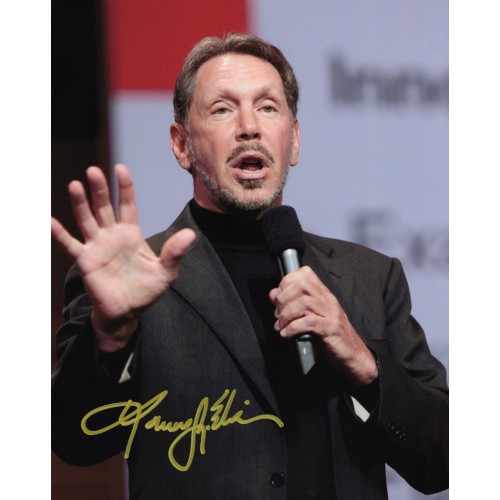 Larry Ellison ラリー・エリソン 直筆サイン入り写真認証COA付