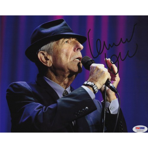 Leonard Cohen レナード・コーエン 直筆サイン入り写真 PSA認証