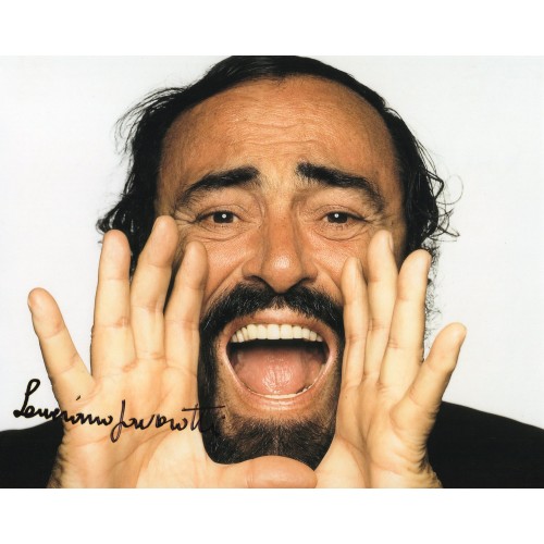 Luciano Pavarotti ルチアーノ・パヴァロッティ 直筆サイン入り写真認証COA付