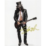 SLASH スラッシュ Guns N' Roses ガンズ・アンド・ローゼズ リードギター 直筆サイン入り写真認証COA付